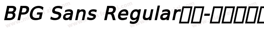 BPG Sans Regular字体字体转换
